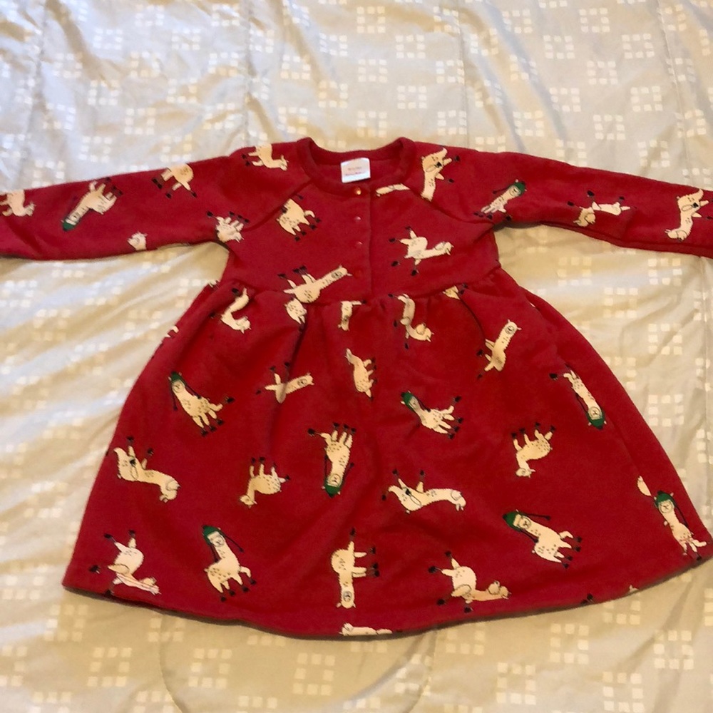 Hanna Anderson size 3 super cute red sweater dress.